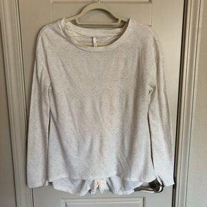 Light Long-Sleeve with Fringed Open-Back